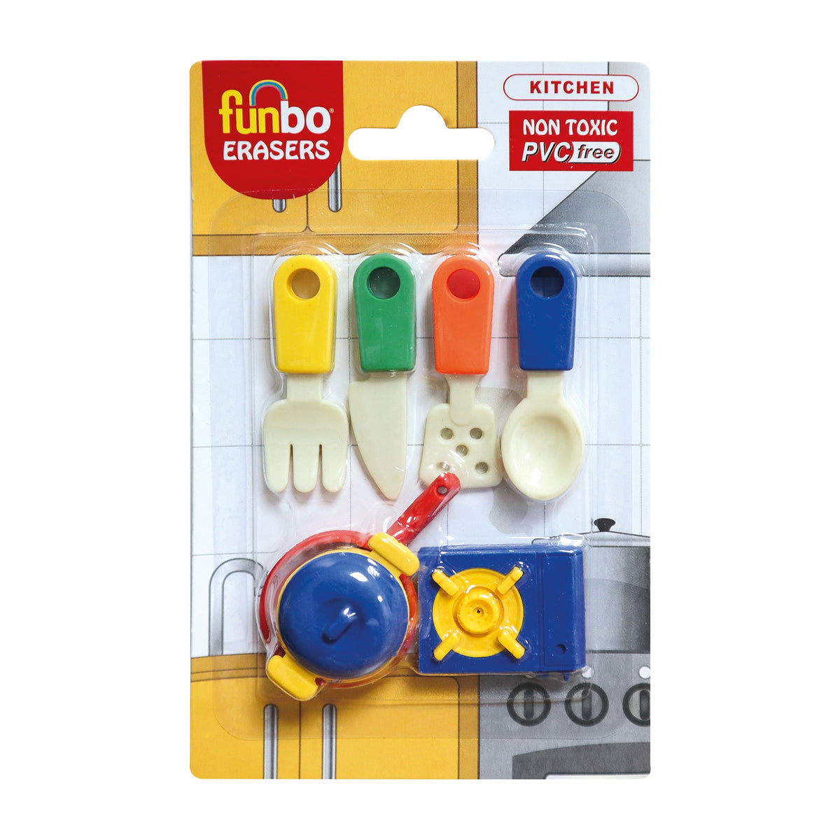 Funbo 3D Eraser in Blister Pack-Kitchen
