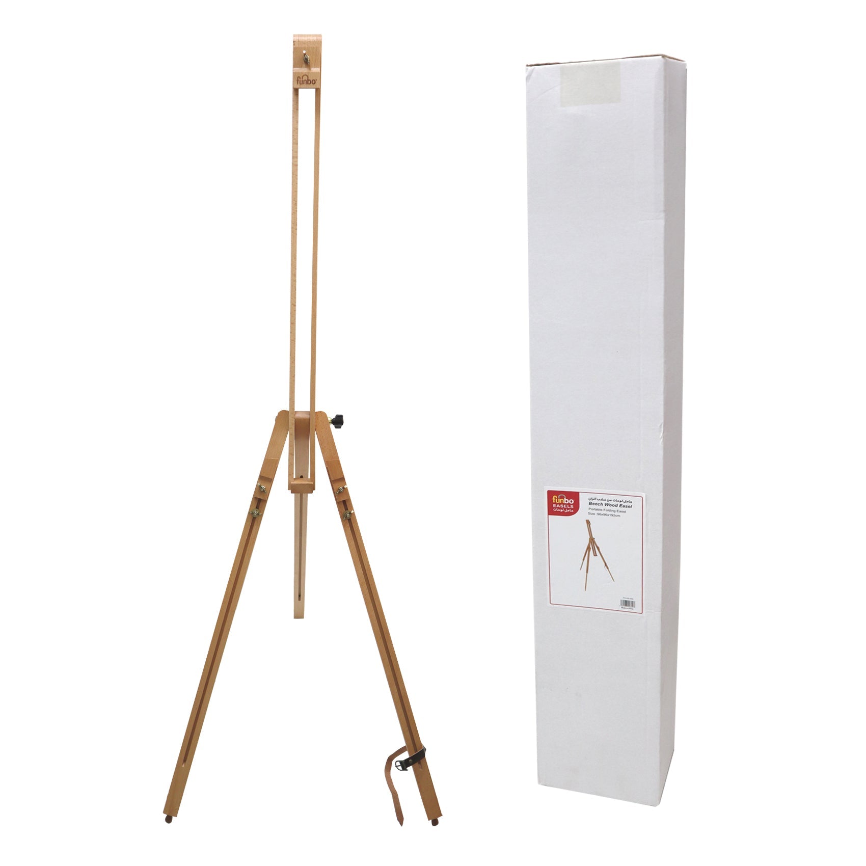 Funbo Easel Beech Wood Size 96x96x192cm