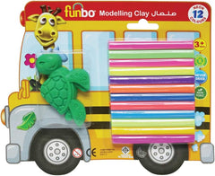 Funbo M.Clay 100g 8 Neon Clrs+3D Mlds