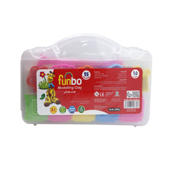 Funbo M.Clay 200g 15 Clrs+5 Mlds+5T in PP case