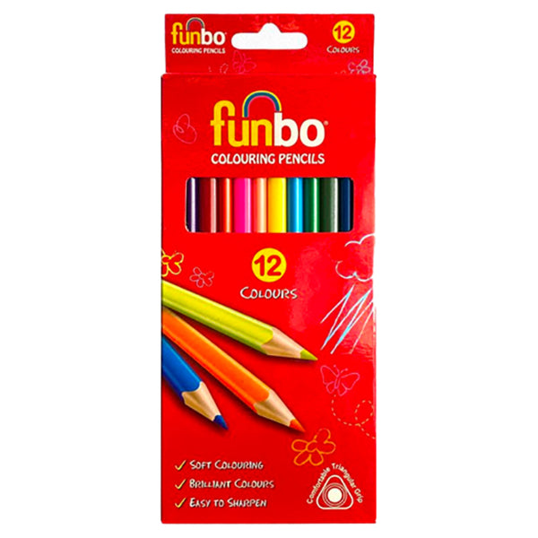 Funbo Coloring Pencils ST=12+Reg Crayons ST=16