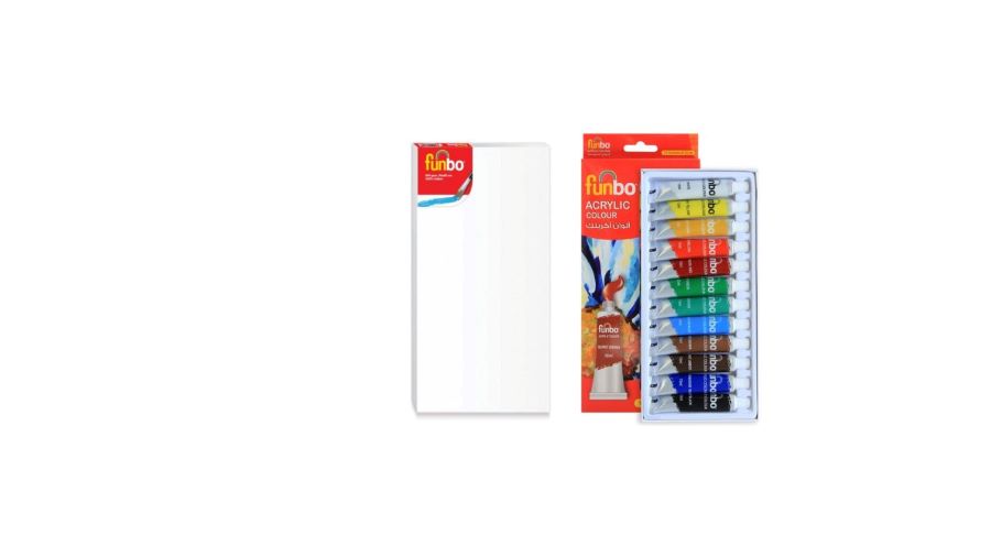 Funbo Canvas (20X40) +Acr Col St 12x12ml