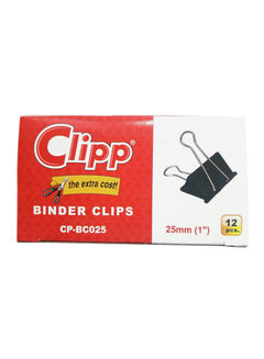 Clipp Binder clips 25mm 1 inch CP-BC025 pack of 144