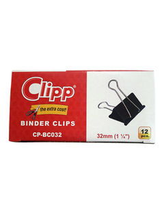 Clipp Binder clips 32mm 1-1/4 inch CP-BC032 pack of 144