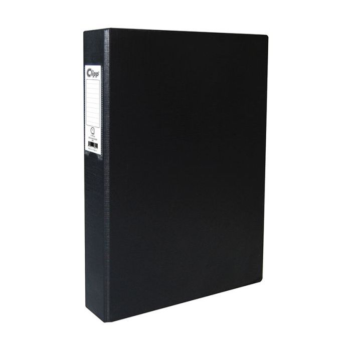 Clipp 2 Ring Binder D type A4 Black CP-F44428250M Box 20
