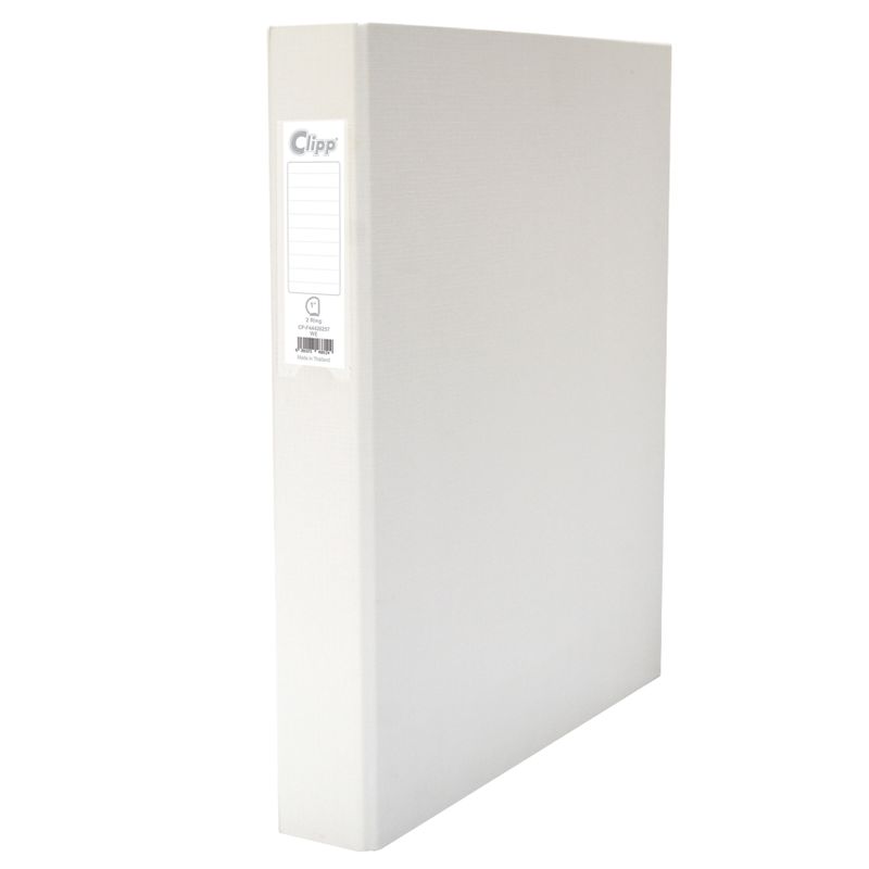 Clipp 2 Ring Binder D type A4 White CP-F44428257 Each 1