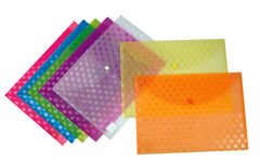 Clipp Document bag F/S embossed With button Yellow CP-FT10014 12 pcs