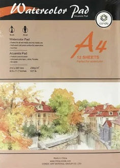 Conda Pad Water Color 230g A4 12 Sheet CD A41214