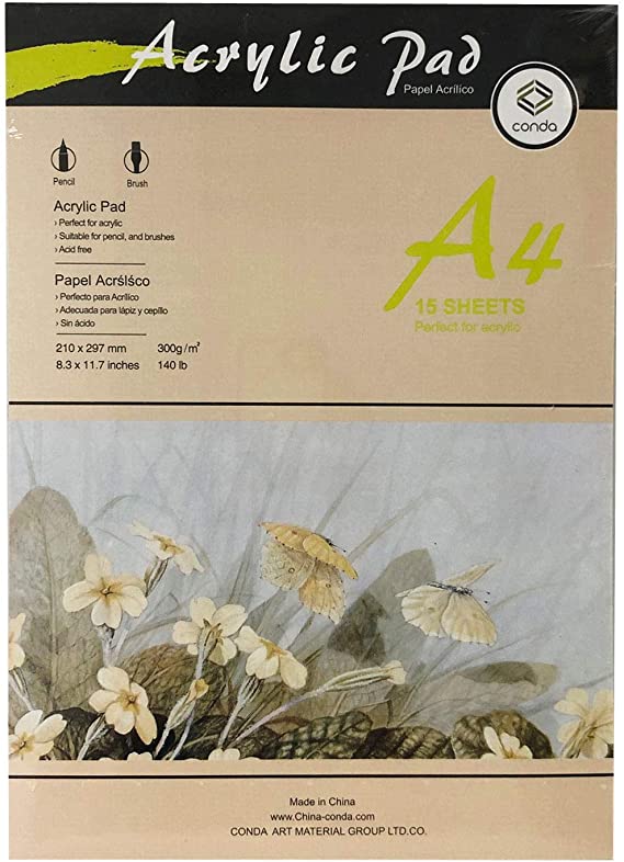 Conda Pad Acrylic A4 15 Sheet 300 gm CD A412602 01
