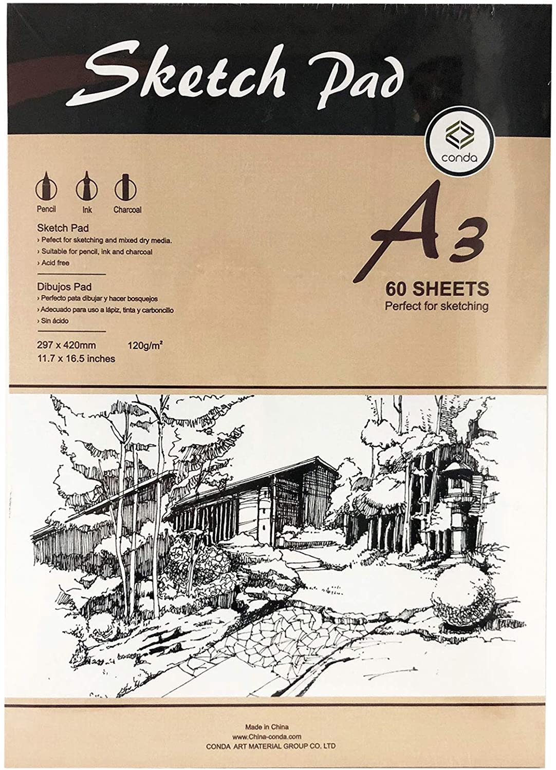 Conda Pad Sketch A3 60 Sheet 90 gm CD A41364