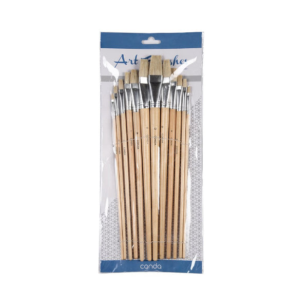 Conda Group Natural Bristle Hair Long hnd Flat No: 2 CD A100115 2