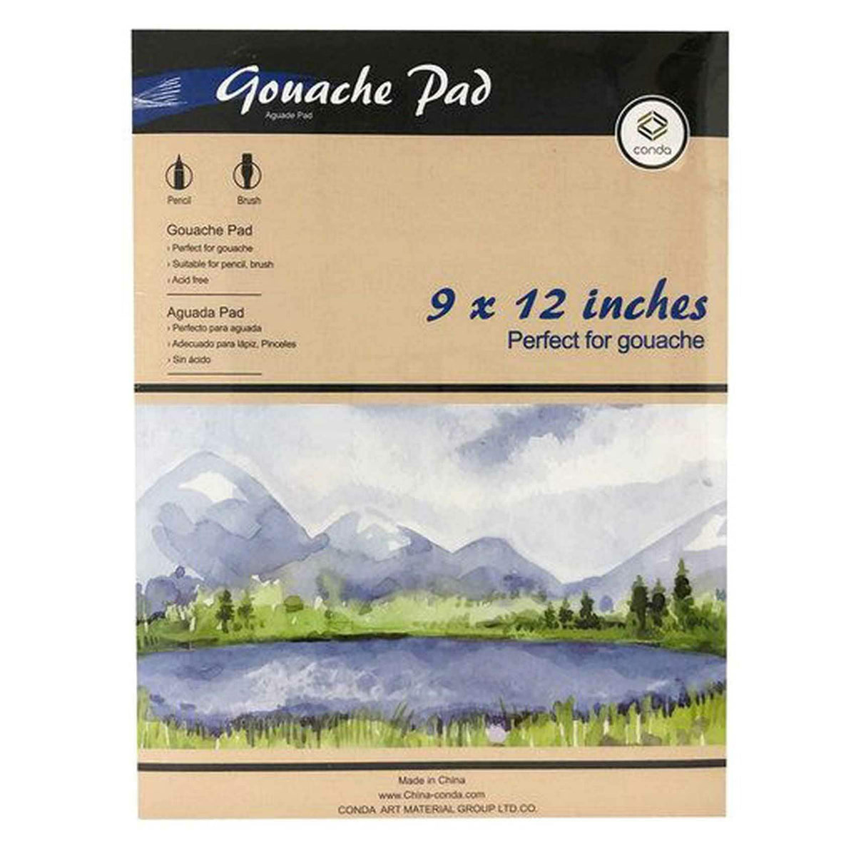 Conda Group Pad Gouache 150g 9 x 12 inch 20 Sheet CD A412309