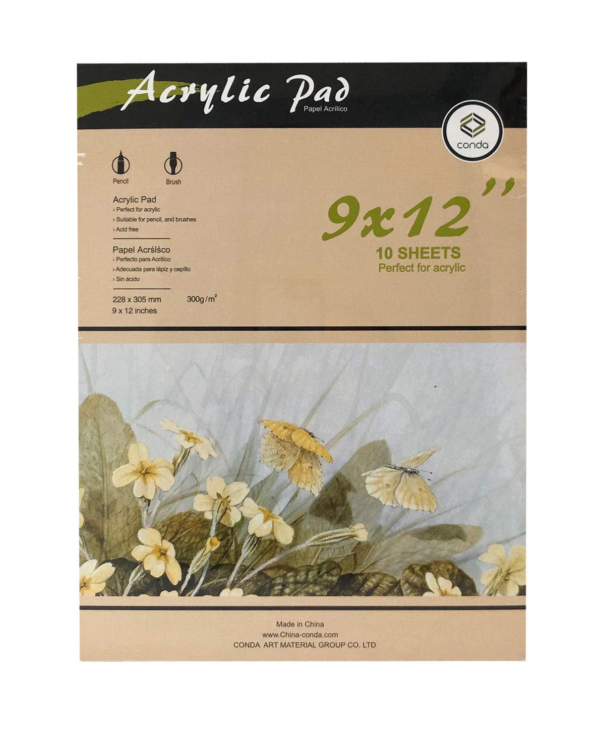 Conda Group Pad Oil & Acrylic 300g 9 x 12 inch 10 Sheet CD A412603