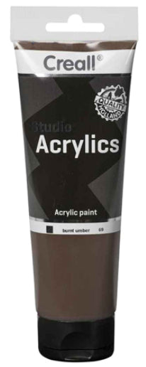 Creall ACRYLICS STUDIO tube 250ml 69 Burnt Umber CRL-33669