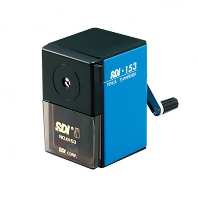 Hand, Pencil sharpener with clamp Blue No. 0153BE