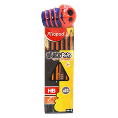 Maped Jumbo Pencil 1Box And Croc Croc Sharpener1 Pc MDP-VP-099