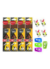 Maped Blackpeps 4Dz And 4Eraser And 4 Sharpener MDP-VP-116