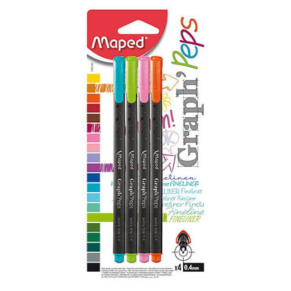 Maped Graph Peps Fineliner Deco Packet 4 Colors MD-749020