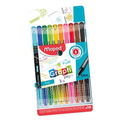 Maped Graph Peps Fineliner Deco Packet 10 Colors MD-749050