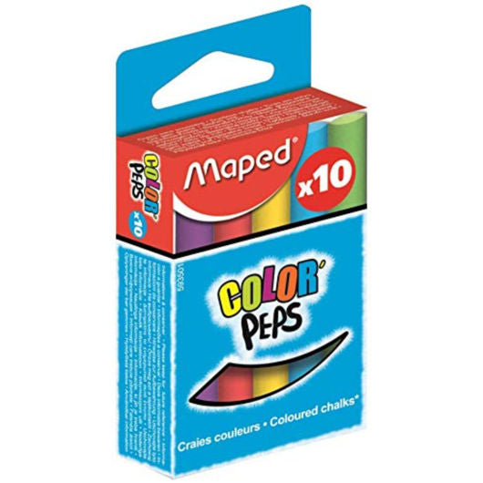 Maped Chalk Sticks Colors X10 Box MD-593501