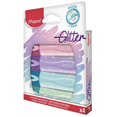 Maped Highlighter Pastel Glitter Packet 4 Colors MD-742046