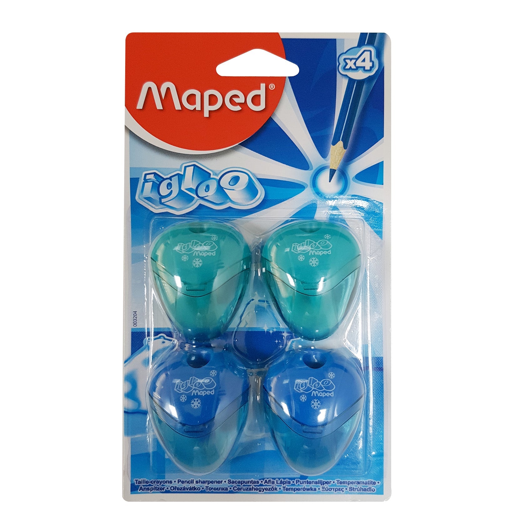 Maped Sharpner 1 Hole Igloo Bls 4 Pcs MD-003204