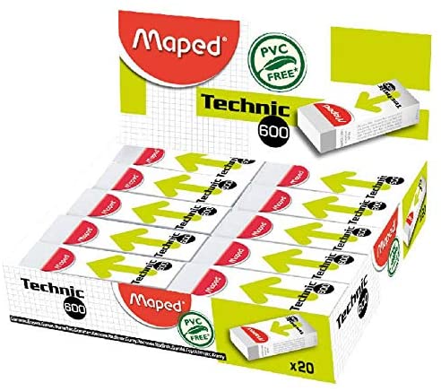 Maped Eraser Technic 600 Box 20 Pcs MD-011600