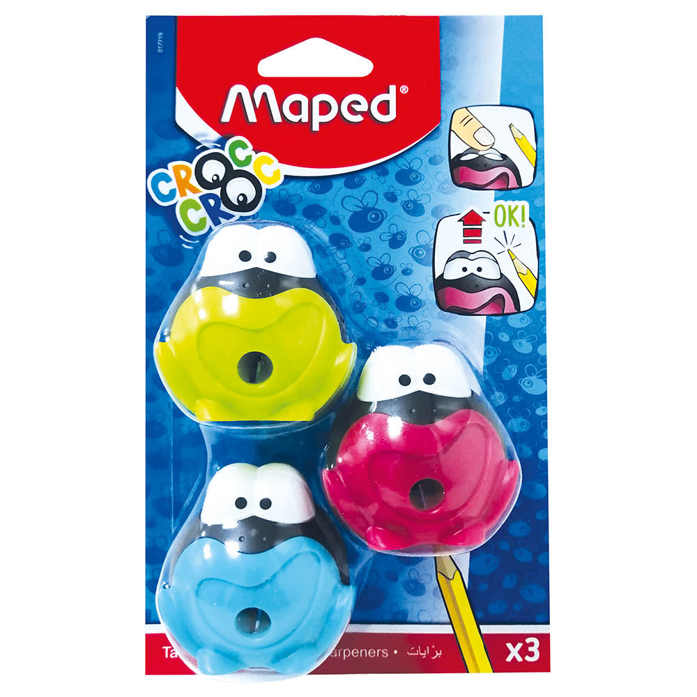 Maped Sharpner 1 Hole Croc Croc Signal Bls 3 Pcs MD-017719