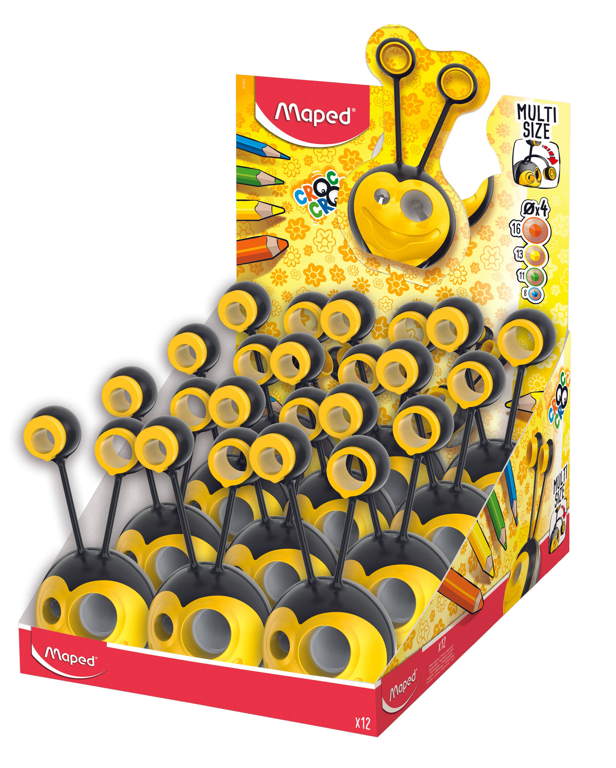 Maped Sharpner 2 Hole Croccroc Bees Dsp 12 MD-017811