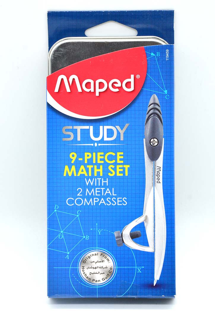 Maped Metal Set Study Geometry 9 Pc Set MD-119459
