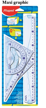 Maped Ruler 30Cm Geometric Maxi 4 Pcset MD-242767