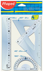 Maped Ruler 20Cm Cristal Medium 4 Pcset MD-242820