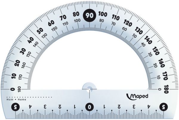Maped Ruler 12Cm Essentials Protractor 180O MD-146134