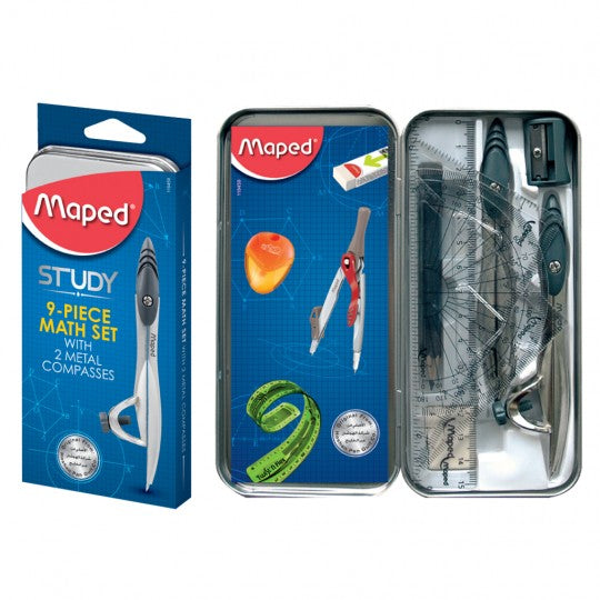 Maped Metal Set Cosmic Study Geometry 9 Pcs Set MD-193113