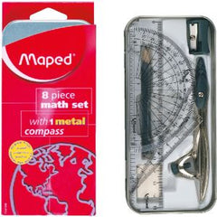 Maped Metal Set Study Geometry 8 Pc Set MD-194100