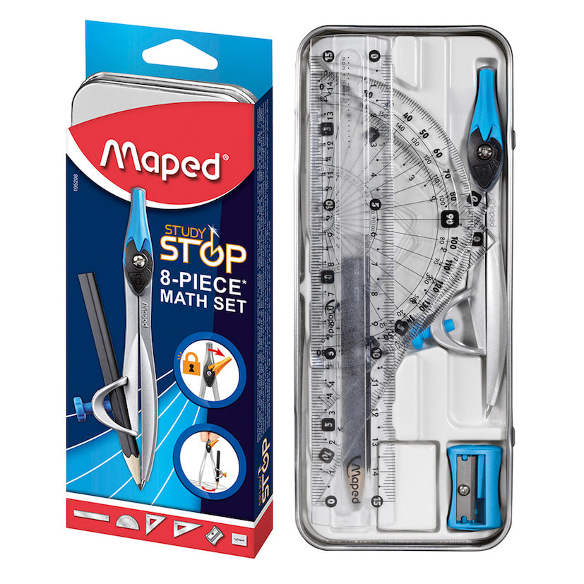 Maped Math Set Study Stop 8 Pcs MD-195208