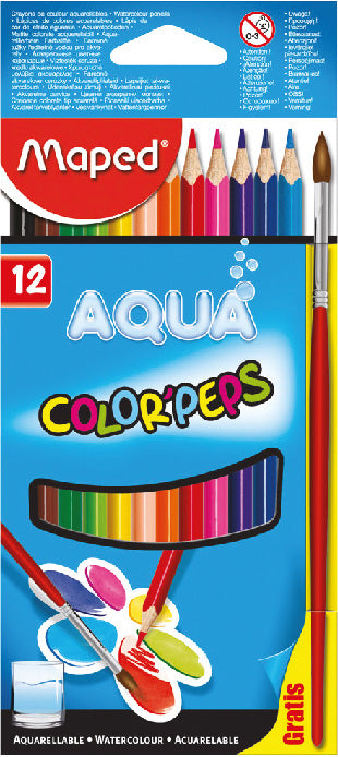 Maped Color Peps Aqua Pencils 12 Colors MD-836011