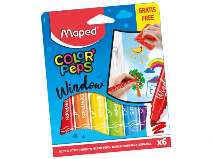 Maped Color Peps Felt Tip Window And Cloth 6 Colors MD-844820