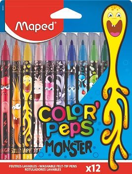 Maped Color Peps Felttip Monster 12 Colors MD-845400