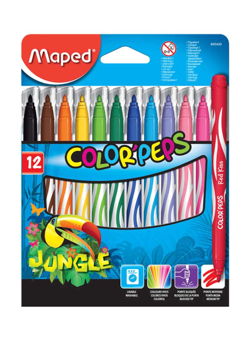 Maped Color Peps Felttip Jungle 12 Colors MD-845420