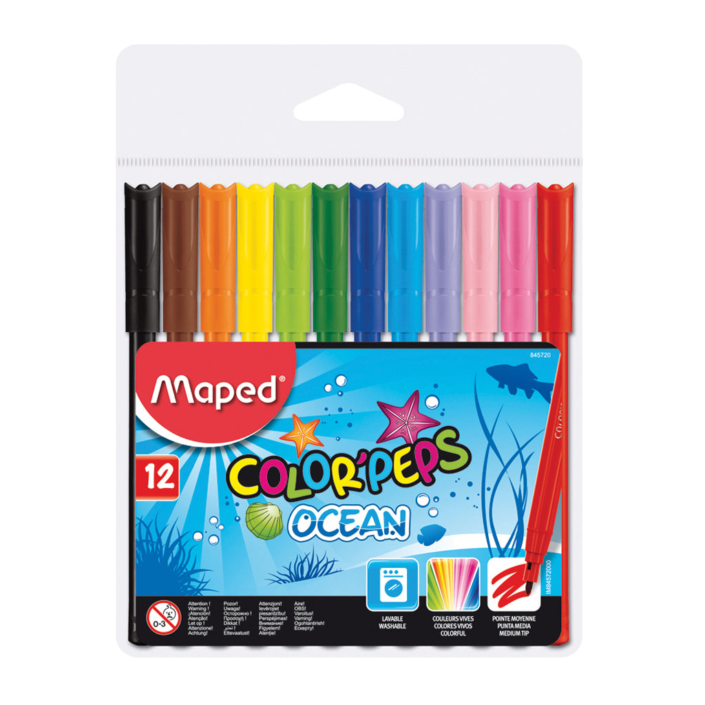 Maped Color Peps Felttip Ocean 12 Colors MD-845720