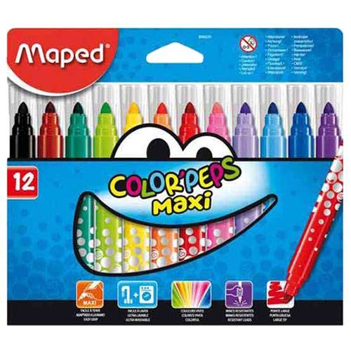 Maped Color Peps Felt Maxi 12 Colors Box MD-846020