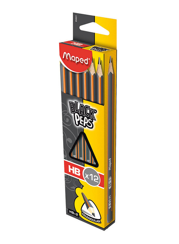 Maped Black Peps Learning Hb Pencils Box 12 MD-854021