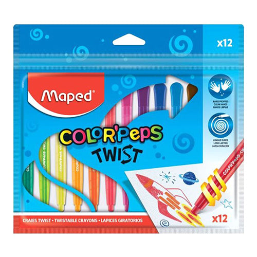 Maped Color Peps Twistable Crayons 12 Colors MD-860612