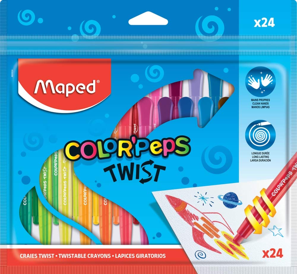 Maped Color Peps Twistable Crayons 24 Colors MD-860624