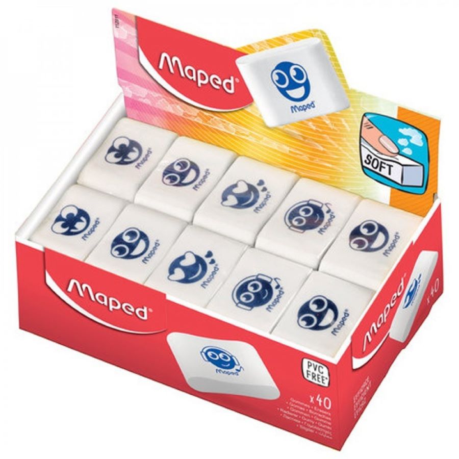 Maped, Eraser Soft Essentials BX=40 Pcs MD-112911