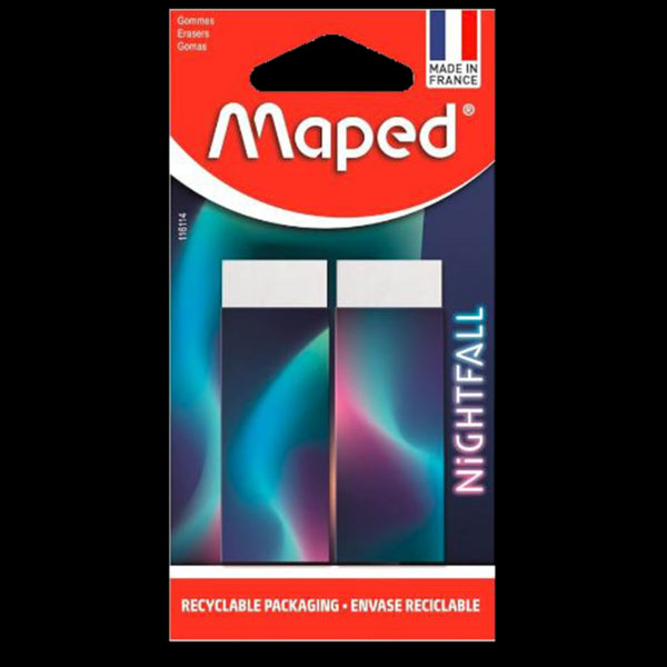 Maped, Eraser Night Fall Bls= 2Pcs MD-116114