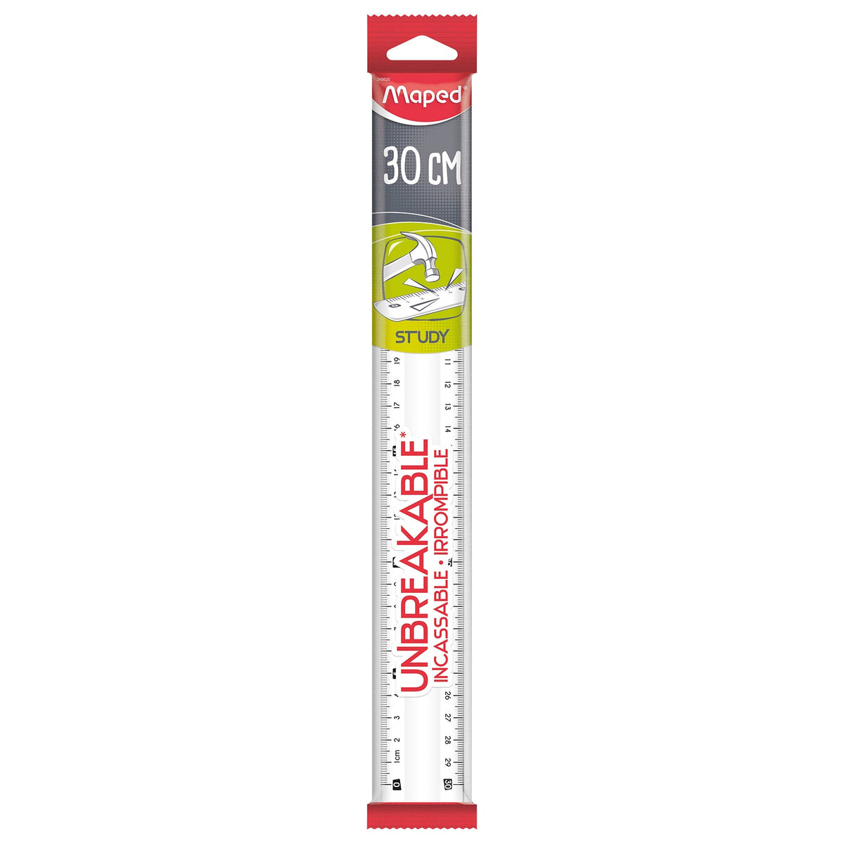 Maped, Ruler Study Unbreakable 30CM Clear MD-245620
