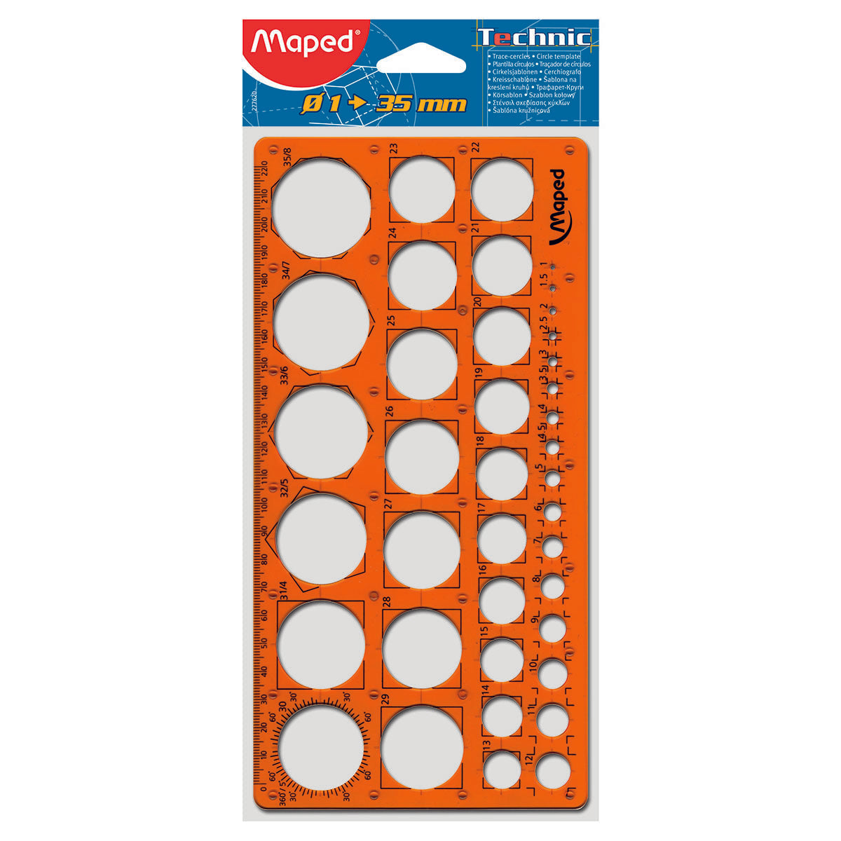 Maped, Ruler Circle Template MD-277620