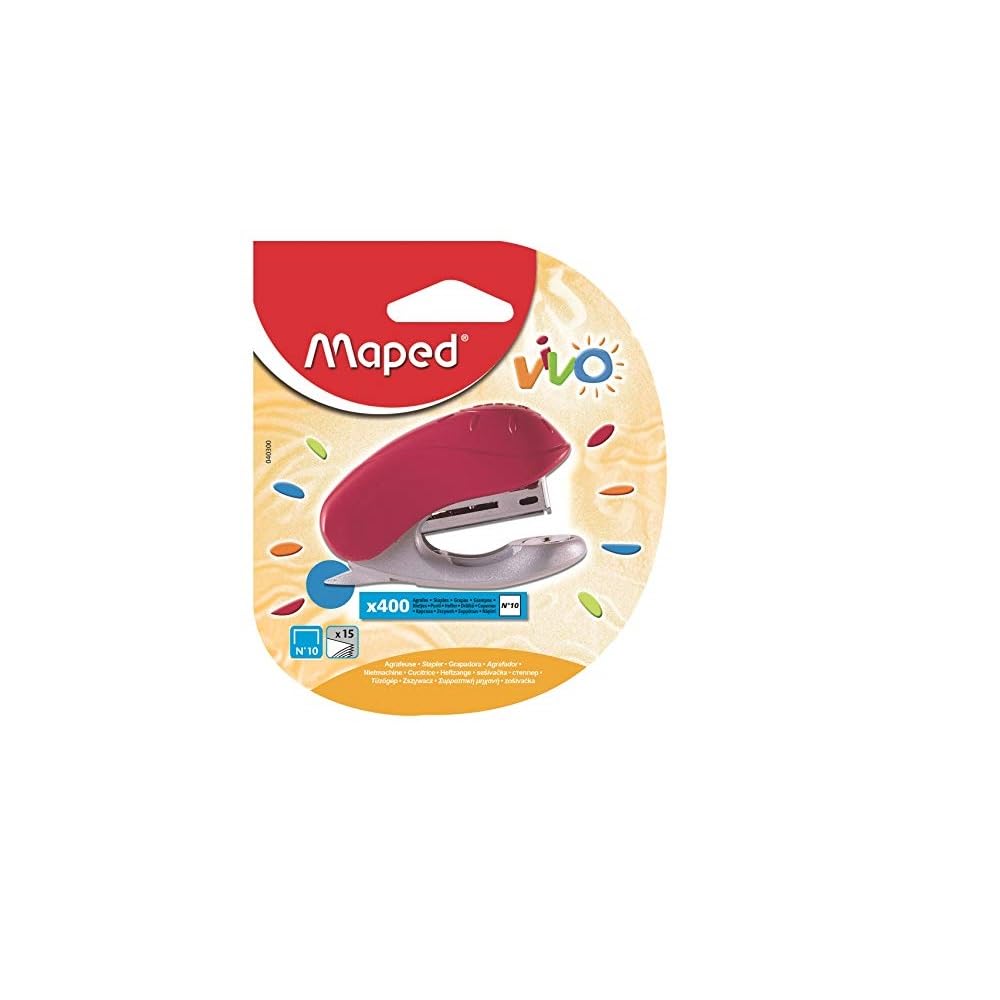 Maped, Stapler N°10 Vivo Pastel + Staples Bls MD-403000